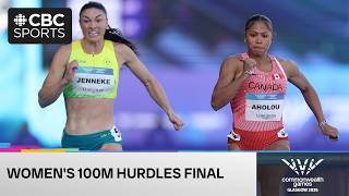 Canada's Tatiana Aholou competes in women's 100m hurdles final on Day 7 of 2026 Commonwealth Games