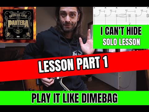 PLAY IT LIKE DIMEBAG #30 | I CAN'T HIDE - LESSON part 1 / FULL LESSON at Patreon.com/ATTILAVOROS
