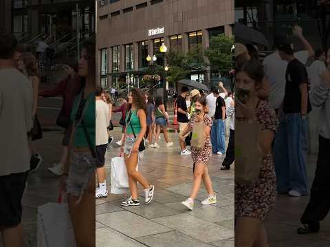 Boston City Evening Walk Faneuil Hall & Quincy Market 🇺🇸❤️ #boston #usa #travel #walking #america