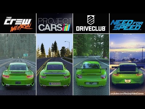DriveClub vs. Need For Speed vs. The Crew vs. Project CARS | Graphics, Rain & Weather Comparison PS4