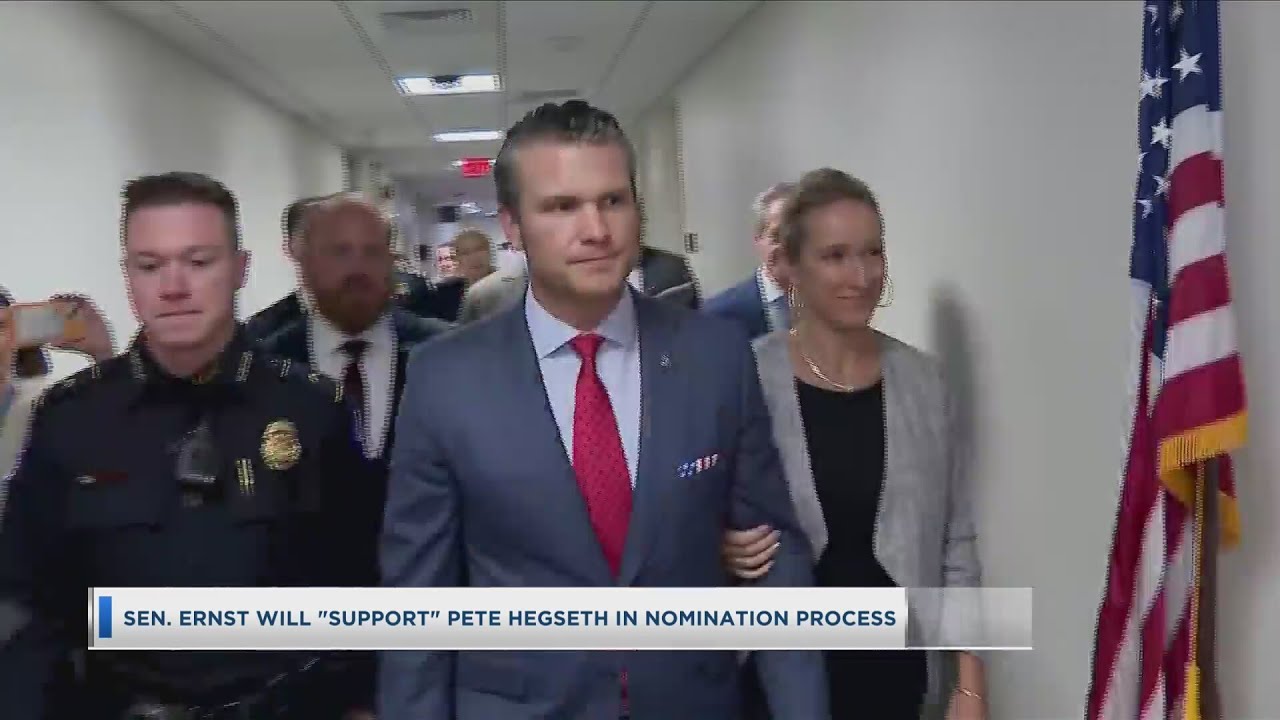 Sen. Ernst Will "Support" Pete Hegseth In Nomination Process