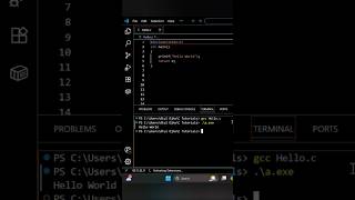How to run c program in vs code | Hello world program | #vscode #cplusplus #reels #shorts #program