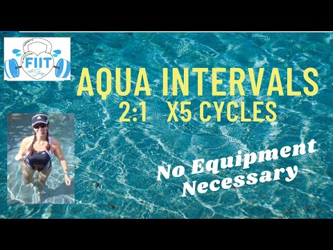 Aqua Aerobic Fitness 35 min Water Workout - Intervals Cardio:Toning - No Equipment - ALL LEVELS