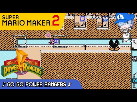 ♪ Go Go Power Rangers ♪ - COOLEST MUSIC LEVELS in Mario Maker 2