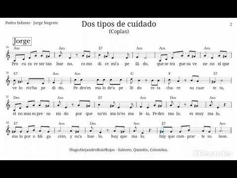 Dos Tipos De Cuidado Coplas - Jorge Negrete