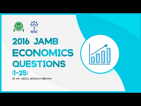 2016 JAMB Economics Questions 1 to 25 - NTIC Online Class #Economics #UMTC #pastquestions