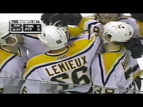 Mario Lemieux's first goal back, Jaromir Jagr assist