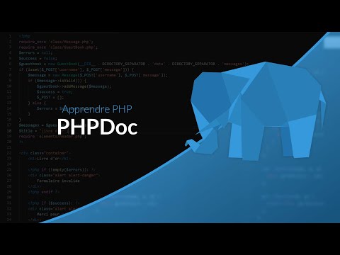 Apprendre le PHP Chapitre 30 PHPDoc