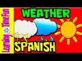 Learn WEATHER Vocabulary In SPANISH For Kids Learning Time Fun Spanish