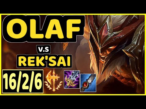 JANKOS (OLAF) vs REK'SAI - 16/2/6 KDA JUNGLE CHALLENGER GAMEPLAY - EUW