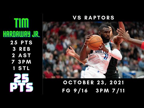 Tim Hardaway Jr. 25 PTS, 3 REB, 2 AST, 7 3PM, 1 STL - Mavericks vs Raptors - Oct 23, 2021