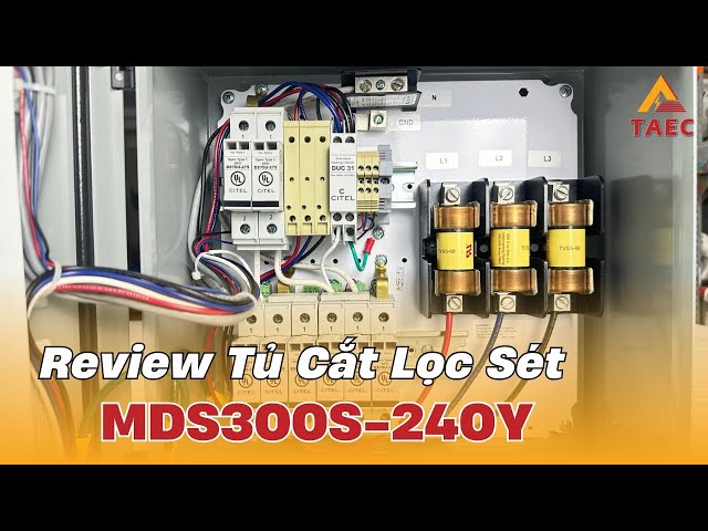 Review Giới thiệu Tủ Cắt Lọc Sét 3 Pha MDS300S-240Y