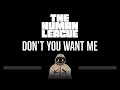 The Human League • Don't You Want Me (CC) 🎤 [Karaoke] [Instrumental Lyrics]