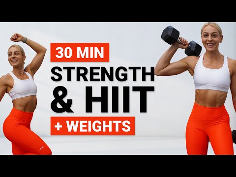 30 MIN FULL BODY POWER WORKOUT | Build Strength + Tone | Dumbbells | Weights + Bodyweight HIIT