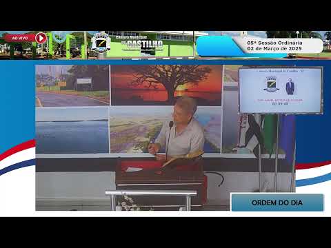 05ª Sessão Ordinária da Câmara Municipal de Castilho Sp