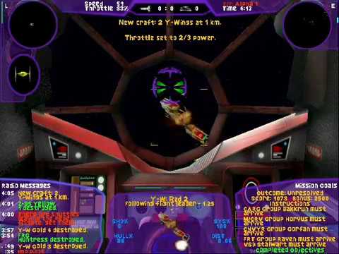 Playthrough of TIE Fighter Total Conversion Battle 3 Mission 3 - Hold Position