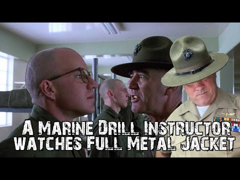 A Marine Drill Instructor watches Full Metal Jacket