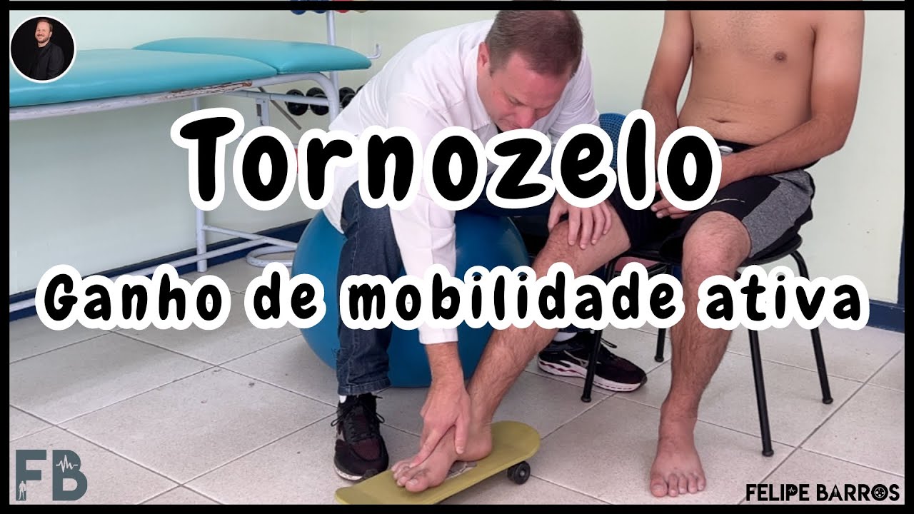 Mobilização ativa de tornozelo com skate | Prof. Felipe Barros
