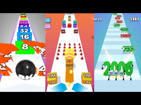 Jelly Merge Run 2048 vs Number Ball 3D Merge Master vs Number Merge Warriors gameplay #ballgamezone