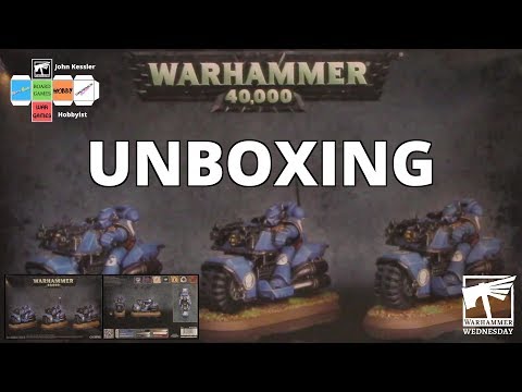 Warhammer 40k Space Marines Scout Bikes Unboxing