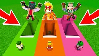 NO ELIJAS LA BASE SECRETA EQUIVOCADA EN MINECRAFT ! BUNKER DE MANUCRAFT.EXE TINENQA.EXE Y DUCKY.EXE
