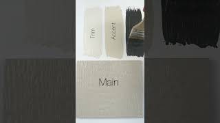 Neutral Exterior Paint Combo: SW Accessible Beige, SW Shoji White, SW Natural Linen, SW Iron Ore.