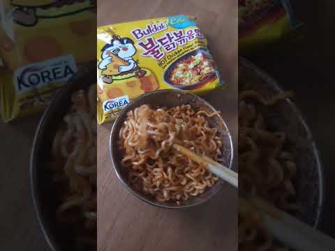 opening buldak cheese noodles | hot  chicken flavour | ramen | samyang | toy and food review