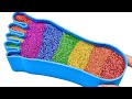 Satisfying Video l Mixing All My Slime Smoothie in Foot Bath ASMR | Zon Zon