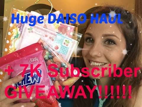 Daiso Haul + 7K Subscriber GIVEAWAY!!! {{CLOSED}} Video