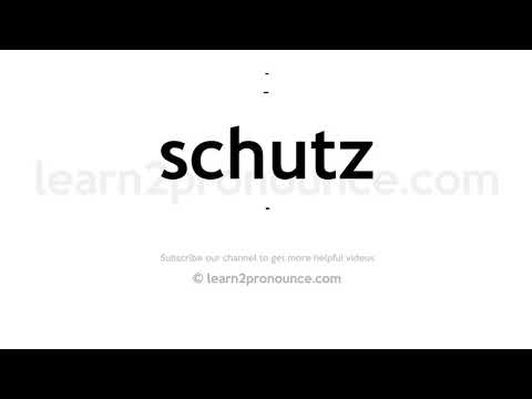 How to pronounce Schutz | English pronunciation