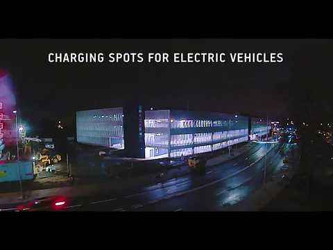 Timelapse construction of new multi-functional parking lot at Vilnius Airport