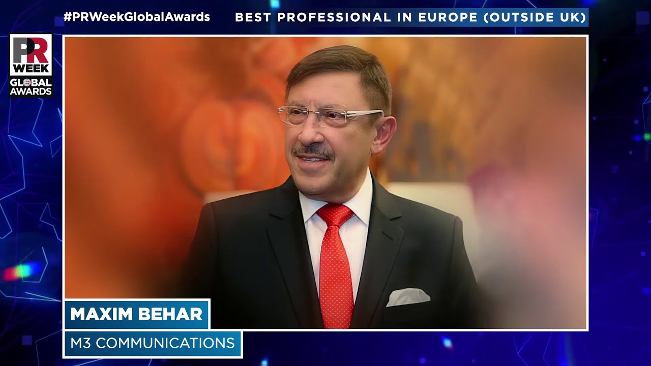 PR Week Global Awards 2020: Maxim Behar - Best PR Professional in Europe