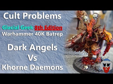 Khorne Daemons VS Dark Angels & Imperial Knights - Warhammer 40K Batrep - 1,500pts