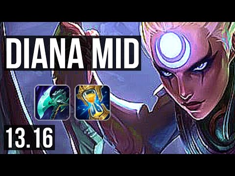 DIANA vs SYNDRA (MID) | 5/1/7, 1400+ games, 1300+ games, 1.4M mastery | NA Master | 13.16