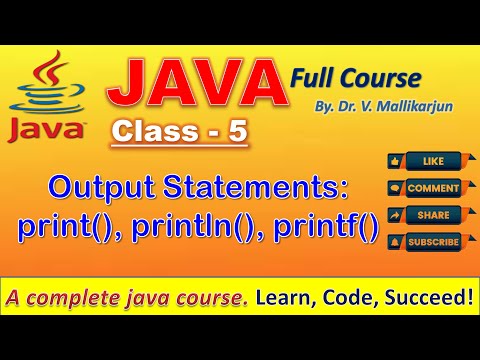 Java Output Statements Print Println Printf Java Basics For Beginners