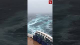 Queen Mary 2 vs. North Atlantic Storm #shorts