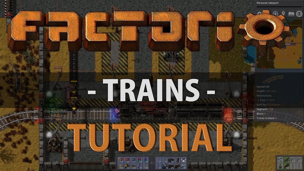 Factorio Tutorial - TRAINS v0.14+