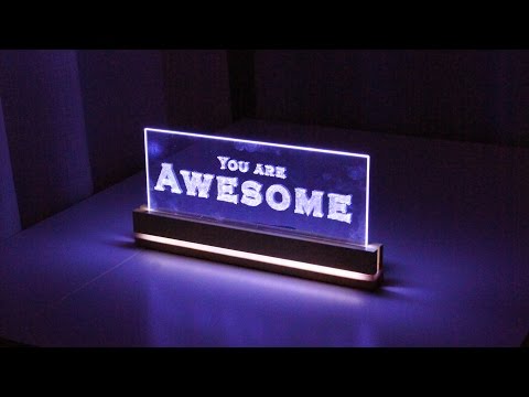 Elegant acrylic led sign decoration