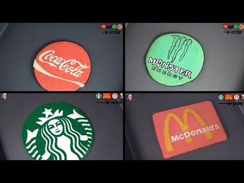 FOOD Pancake art - Coca Cola, Monster, McDonald's, KFC, Starbucks, Mantos