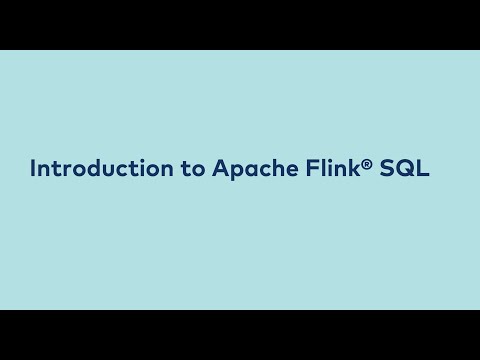 Intro: Introduction to Flink SQL