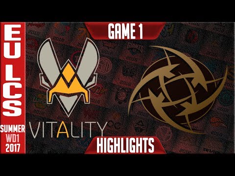 Vitality vs Ninjas In Pyjamas Highlights Game 1 - EU LCS Week 6 Summer 2017 - VIT vs NIP G1