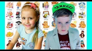 ЧЕЛЛЕНДЖ СТИКЕРЫ ВКОНТАКТЕ НИЧОСИ 😱 💗 🐹 👿 🐶 💚 Challenge CANDY STICKERS for children