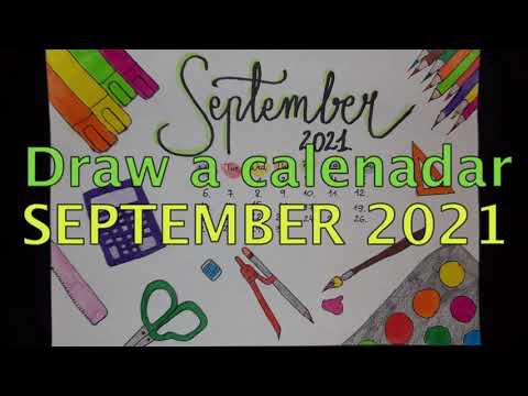 How to draw a calendar SEPTEMBER 2021 Easy Step by Step. #calendar #September #Howtodraw #Draw #2021