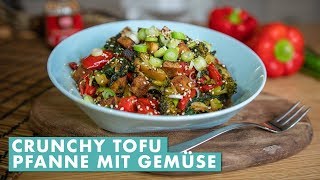 Schnelle Tofu Gemüse Pfanne mit Teriyaki Sauce