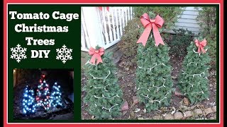 Tomato Cage🎄 Christmas Tree DIY🎄Outdoor Decorations