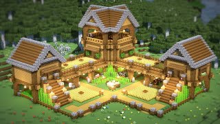 Minecraft: How To Build an Oak Survival Base (House Tutorial) (#59) | 마인크래프트 건축, 참나무 야생기지, 인테리어