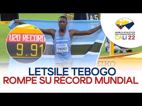 Video: Letsile Tebogo corrió los 100 metros en 9.91 segundos