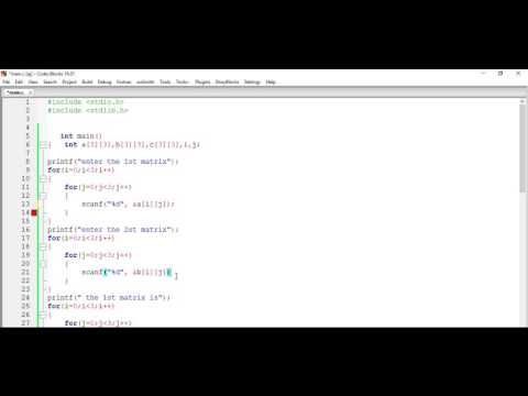 Addition of Two Matrix in C