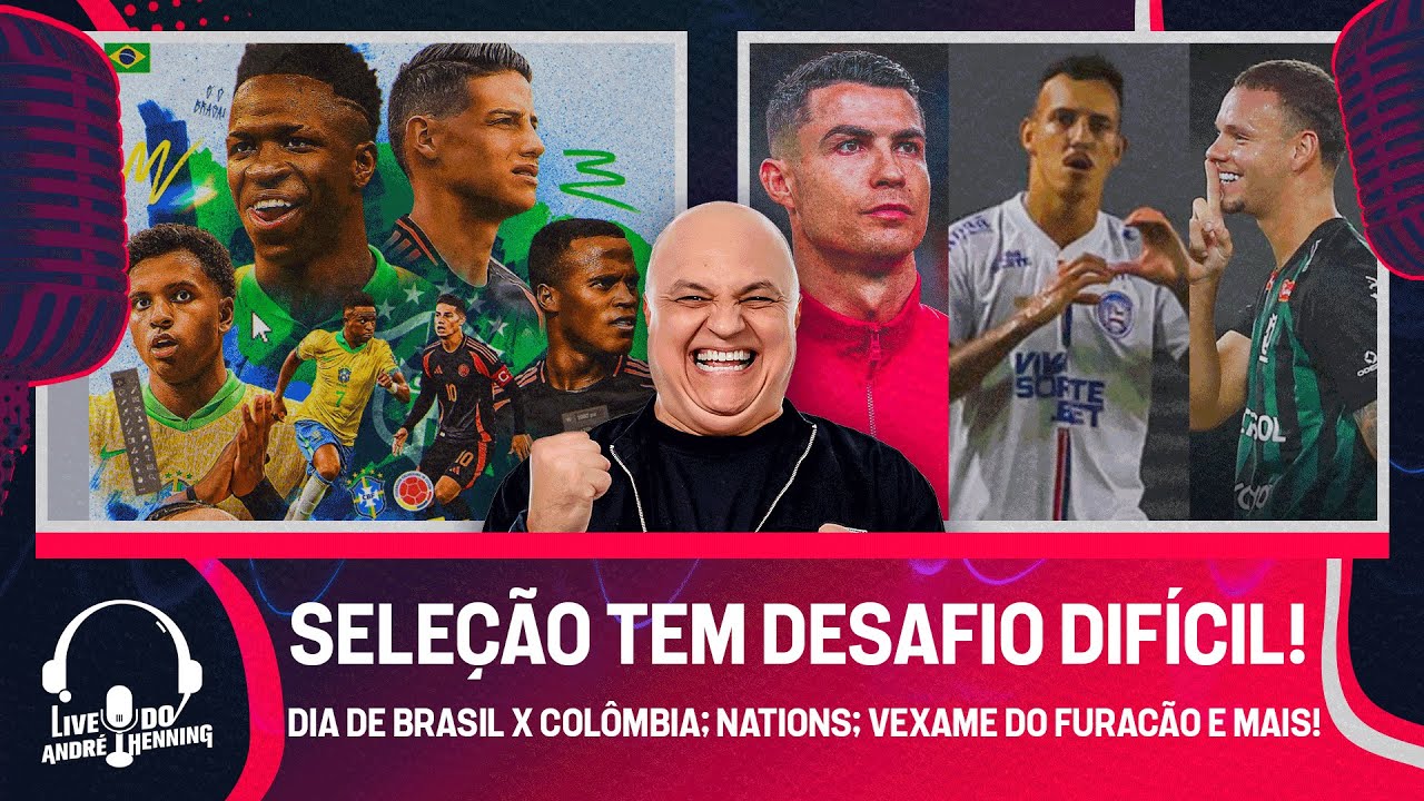 HOJE TEM BRASIL X COLÔMBIA: ESCALAÇÃO E AS FALAS DE DORIVAL! CR7 EM BUSCA DO MILÉSIMO E MUITO MAIS!