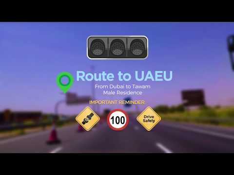 الطريق من مدينة دبي إلى سكن توام للطلاب التابع لجامعة الإمارات